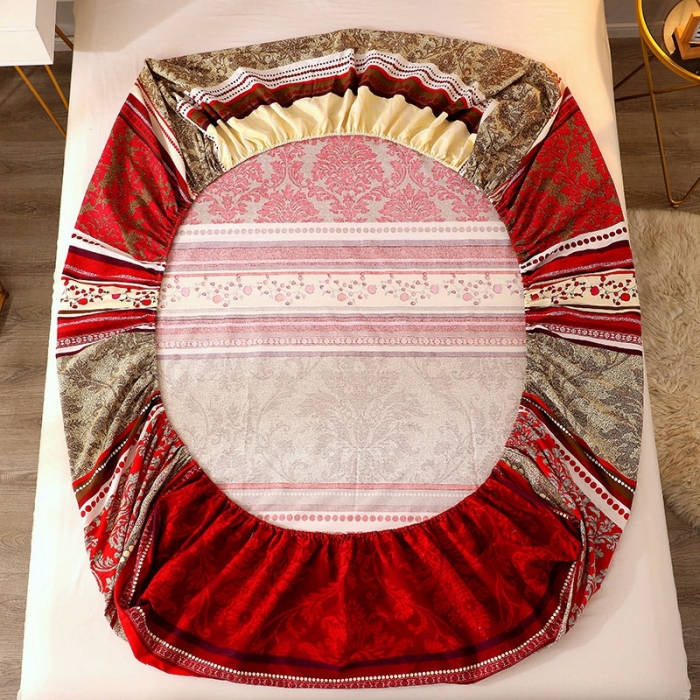 91家纺网 家纺一手货源 找家纺 晶缦 2023新款典雅系全棉活性磨毛四件套 唐之韵