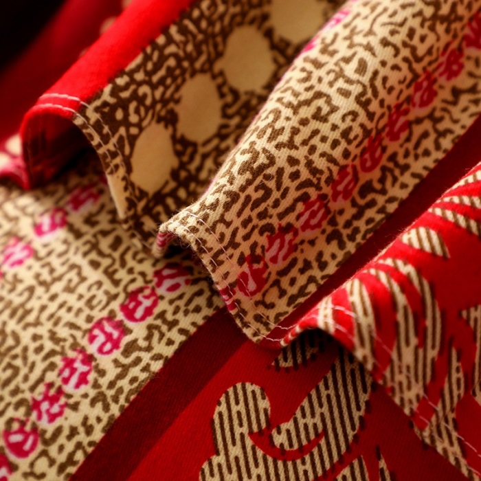 91家纺网 家纺一手货源 找家纺 晶缦 2023新款典雅系全棉活性磨毛四件套 唐之韵