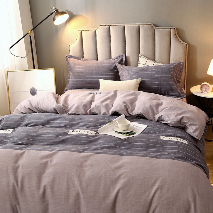 91家纺网 家纺一手货源 找家纺 晶缦 2023新款典雅系全棉活性磨毛四件套 沃森