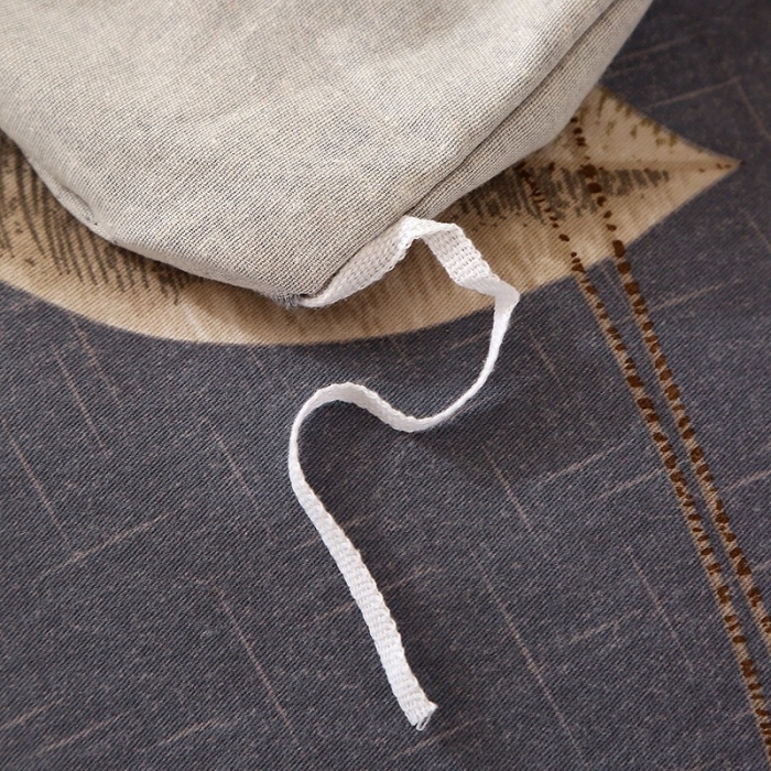 91家纺网 家纺一手货源 找家纺 晶缦 2023新款典雅系全棉活性磨毛四件套 自由风-灰