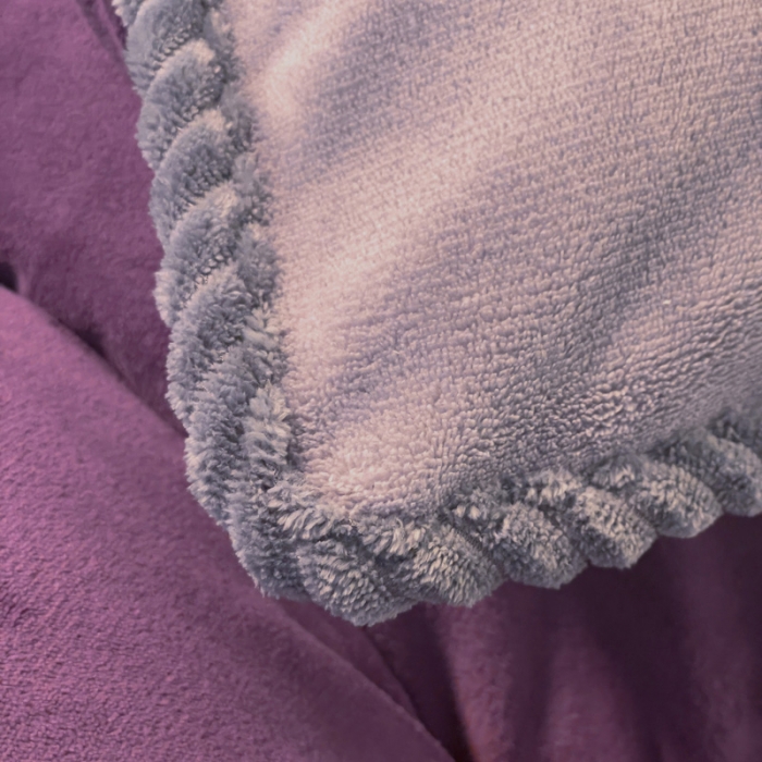 91家纺网 家纺一手货源 找家纺 欧冠 2023新款加厚牛奶绒纯色优雅四件套 优雅-紫灰