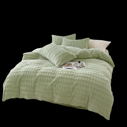 91家纺网 家纺一手货源 找家纺 （总）欧冠 2023秋冬320克兔兔绒四件套