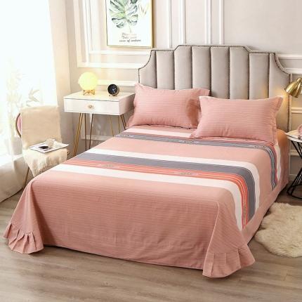 91家纺网 家纺一手货源 找家纺 总-2024新款典雅系多规格全棉活性磨毛单品床单单件纯棉磨毛单床单加厚