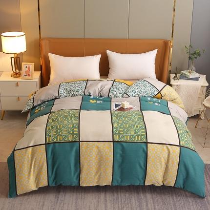 91家纺网 家纺一手货源 找家纺 总-2024新款典雅系多规格全棉活性磨毛被套单件单品被套纯棉磨毛单被套