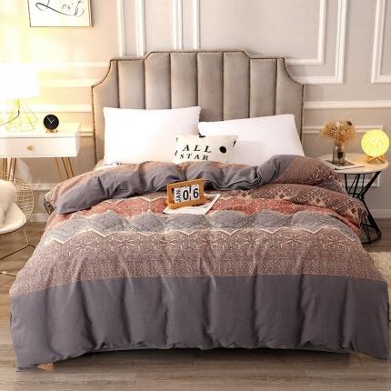 91家纺网 家纺一手货源 找家纺 总-2024新款典雅系多规格全棉活性磨毛被套单件单品被套纯棉磨毛单被套