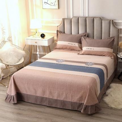 晶缦家纺  2023新款典雅系全棉活性磨毛多规格单品四件套--床单 眷恋