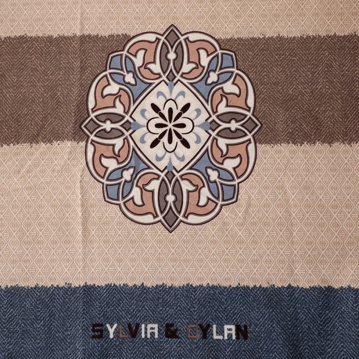 91家纺网 家纺一手货源 找家纺 晶缦家纺  2023新款典雅系全棉活性磨毛多规格单品四件套--床单 眷恋