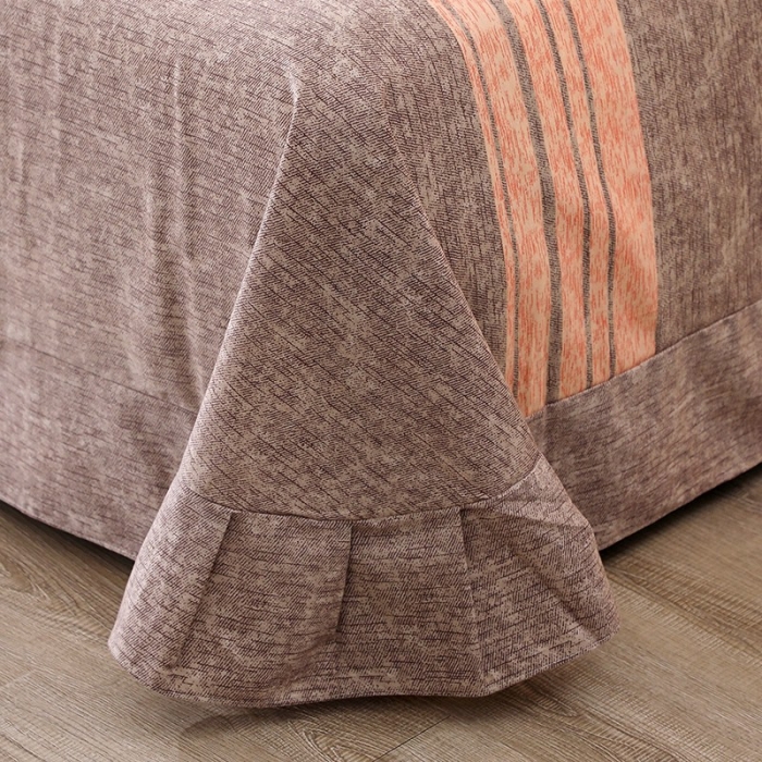 91家纺网 家纺一手货源 找家纺 晶缦家纺  2023新款典雅系全棉活性磨毛多规格单品四件套--床单 路易时尚-灰