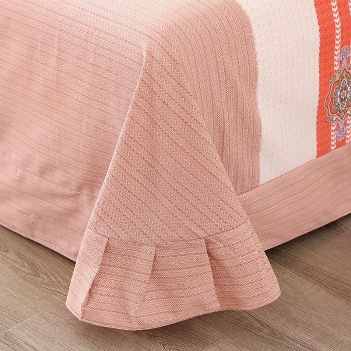 91家纺网 家纺一手货源 找家纺 晶缦家纺  2023新款典雅系全棉活性磨毛多规格单品四件套--床单 雅颂