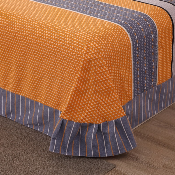 91家纺网 家纺一手货源 找家纺 晶缦家纺  2023新款典雅系全棉活性磨毛多规格单品四件套--床单 一鹿相伴