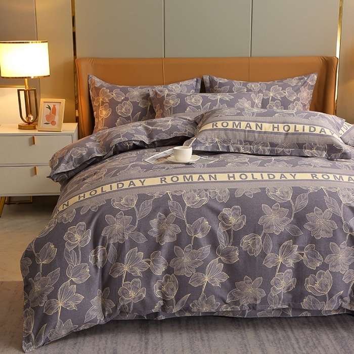 91家纺网 家纺一手货源 找家纺 总-2024新款典雅系多规格全棉活性磨毛被套单件单品被套纯棉磨毛单被套