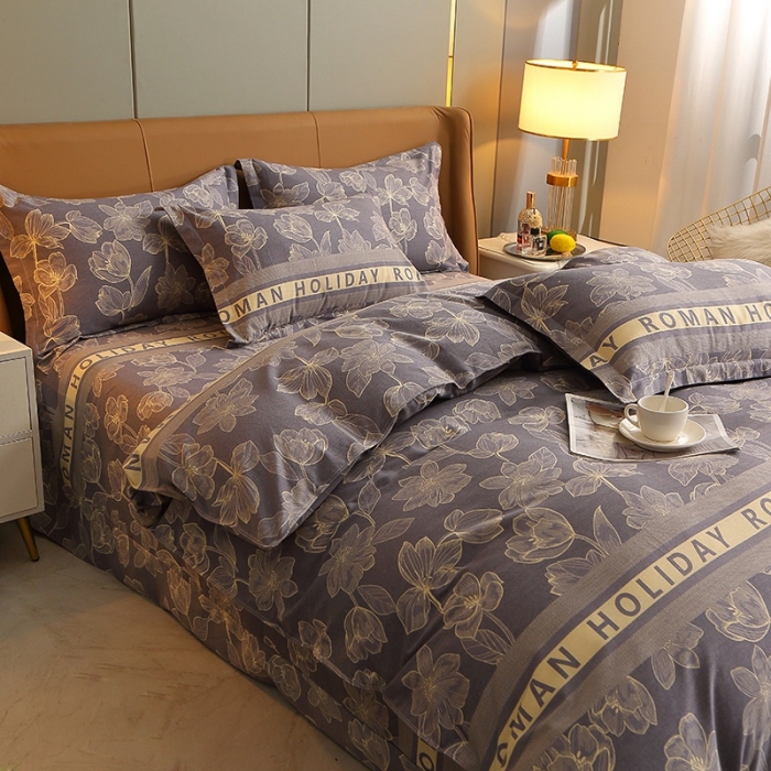 91家纺网 家纺一手货源 找家纺 总-2024新款典雅系多规格全棉活性磨毛被套单件单品被套纯棉磨毛单被套