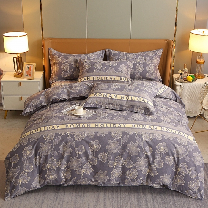 91家纺网 家纺一手货源 找家纺 晶缦 2023新款典雅系全棉活性磨毛多规格单品四件套-被套 林间晨曲