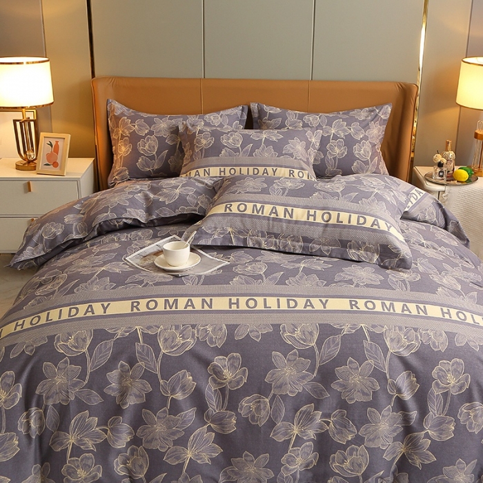 91家纺网 家纺一手货源 找家纺 晶缦 2023新款典雅系全棉活性磨毛多规格单品四件套-被套 林间晨曲