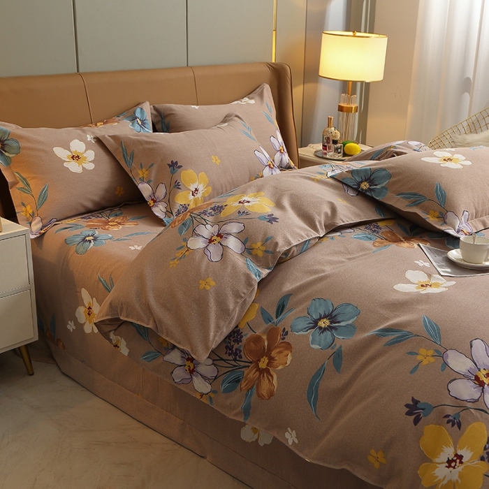 91家纺网 家纺一手货源 找家纺 晶缦 2023新款典雅系全棉活性磨毛多规格单品四件套-被套 唯美满庭