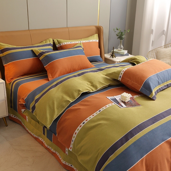 91家纺网 家纺一手货源 找家纺 晶缦 2023新款典雅系全棉活性磨毛多规格单品四件套-被套 印象空间