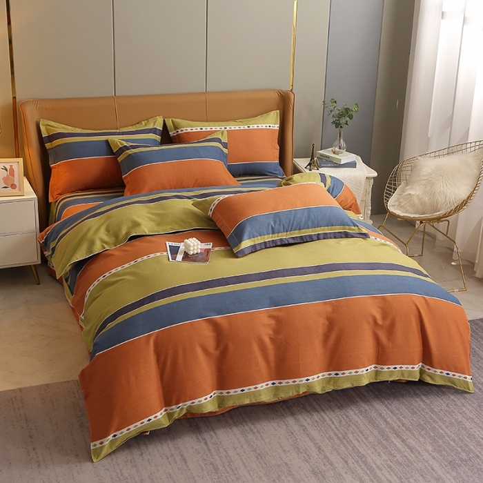 91家纺网 家纺一手货源 找家纺 晶缦 2023新款典雅系全棉活性磨毛多规格单品四件套-被套 印象空间