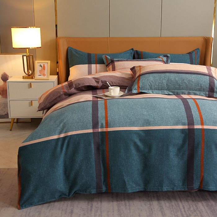 91家纺网 家纺一手货源 找家纺 晶缦 2023新款典雅系全棉活性磨毛多规格单品四件套-被套 悠悠岁月