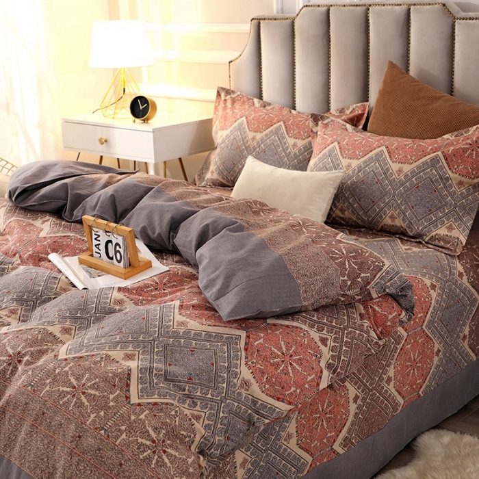 91家纺网 家纺一手货源 找家纺 晶缦 2023新款典雅系全棉活性磨毛多规格单品四件套-被套 艾瑞思