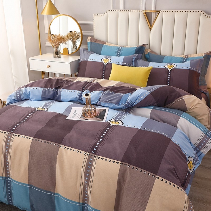 91家纺网 家纺一手货源 找家纺 晶缦 2023新款典雅系全棉活性磨毛多规格单品四件套-被套 爱的国度