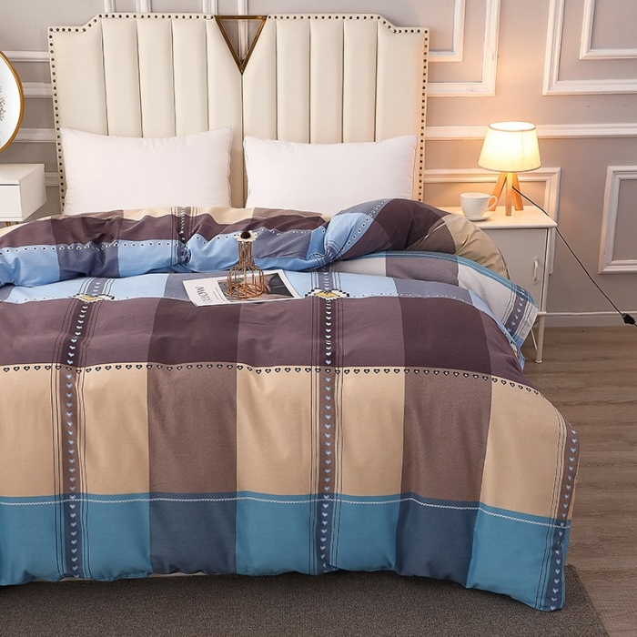 91家纺网 家纺一手货源 找家纺 晶缦 2023新款典雅系全棉活性磨毛多规格单品四件套-被套 爱的国度