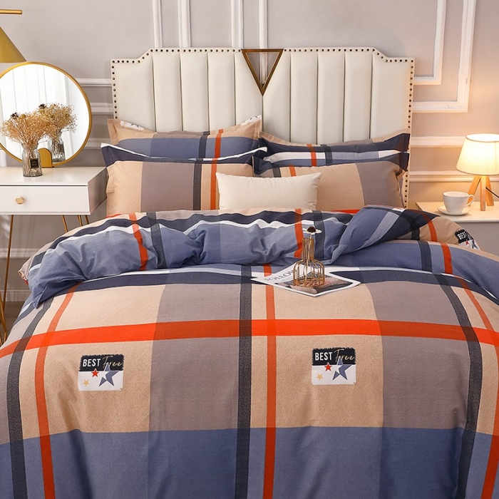 91家纺网 家纺一手货源 找家纺 晶缦 2023新款典雅系全棉活性磨毛多规格单品四件套-被套 铂金时代灰