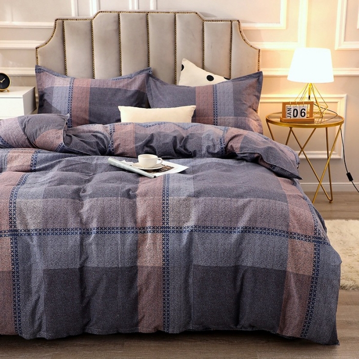 91家纺网 家纺一手货源 找家纺 晶缦 2023新款典雅系全棉活性磨毛多规格单品四件套-被套 布拉格