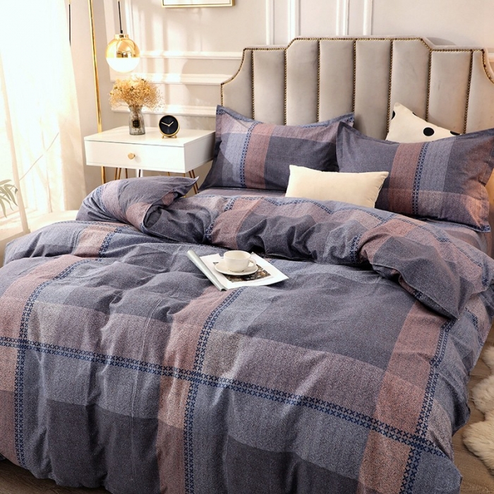 91家纺网 家纺一手货源 找家纺 晶缦 2023新款典雅系全棉活性磨毛多规格单品四件套-被套 布拉格