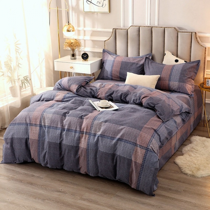 91家纺网 家纺一手货源 找家纺 晶缦 2023新款典雅系全棉活性磨毛多规格单品四件套-被套 布拉格