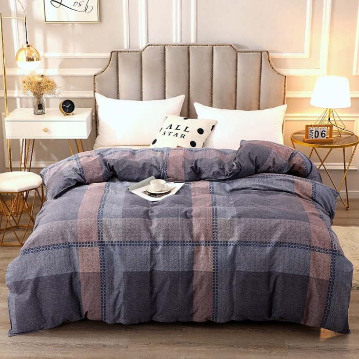 91家纺网 家纺一手货源 找家纺 晶缦 2023新款典雅系全棉活性磨毛多规格单品四件套-被套 布拉格