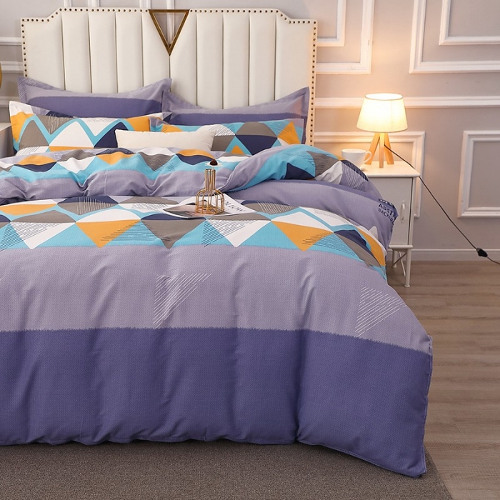 91家纺网 家纺一手货源 找家纺 晶缦 2023新款典雅系全棉活性磨毛多规格单品四件套-被套 创意空间灰