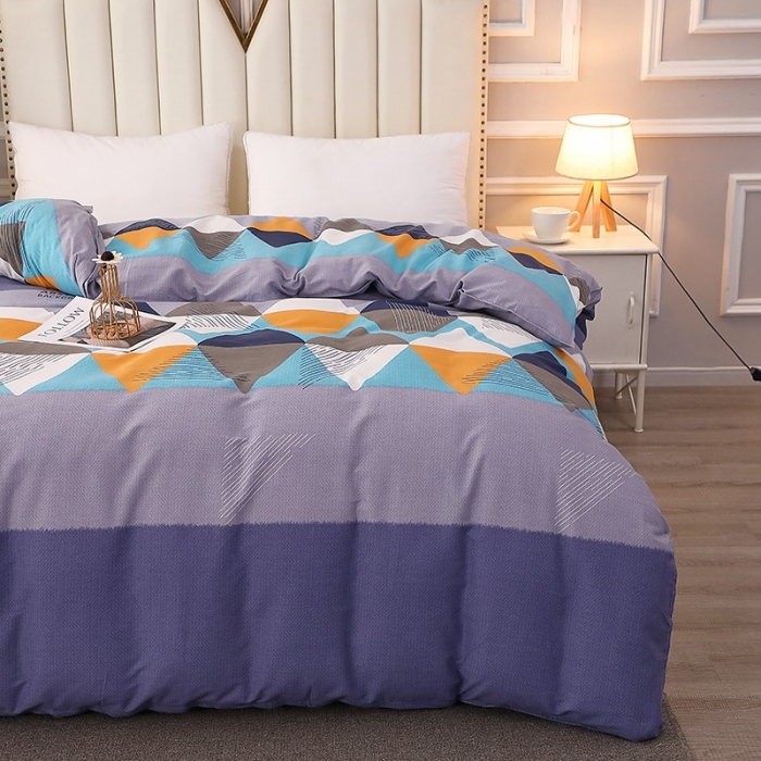 91家纺网 家纺一手货源 找家纺 晶缦 2023新款典雅系全棉活性磨毛多规格单品四件套-被套 创意空间灰