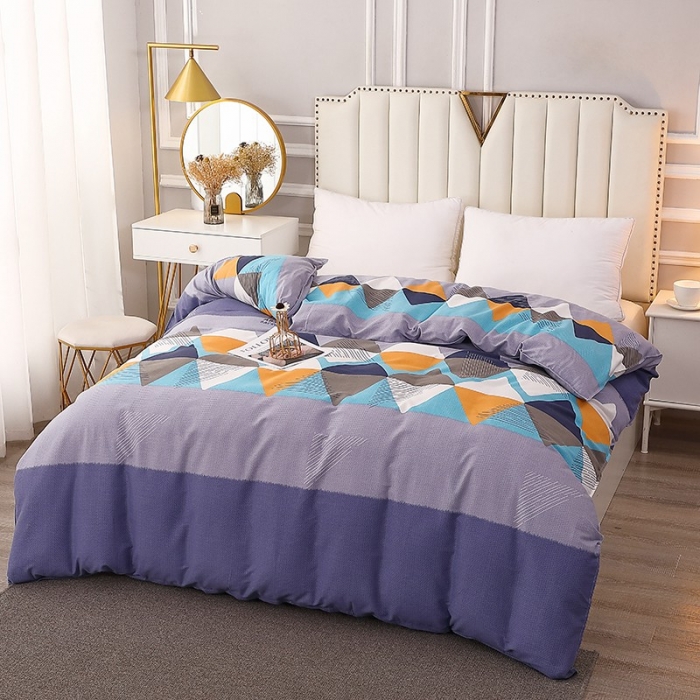 91家纺网 家纺一手货源 找家纺 晶缦 2023新款典雅系全棉活性磨毛多规格单品四件套-被套 创意空间灰