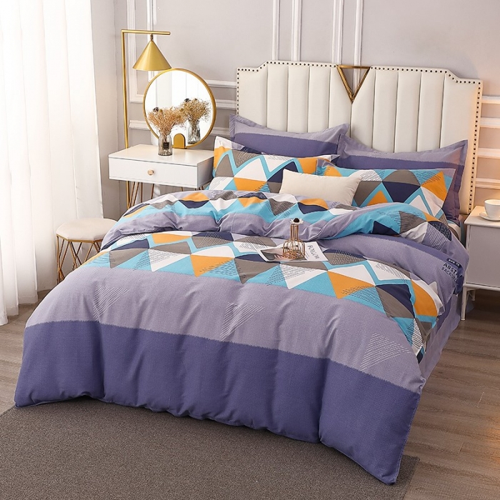 91家纺网 家纺一手货源 找家纺 晶缦 2023新款典雅系全棉活性磨毛多规格单品四件套-被套 创意空间灰