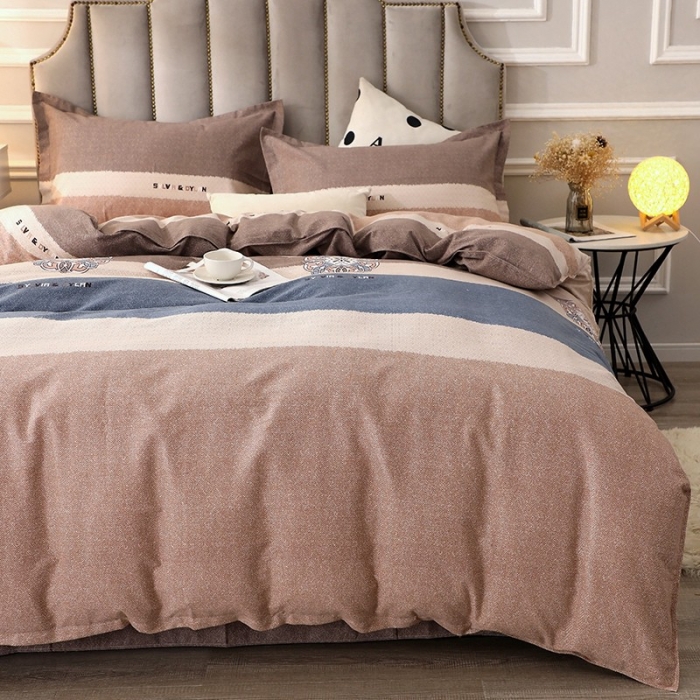 91家纺网 家纺一手货源 找家纺 晶缦 2023新款典雅系全棉活性磨毛多规格单品四件套-被套 眷恋