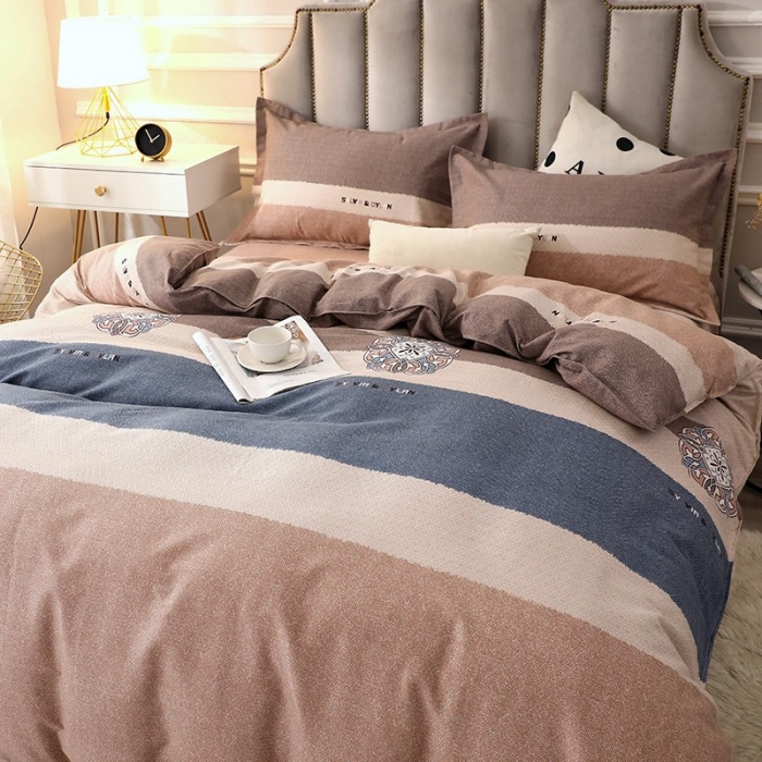 91家纺网 家纺一手货源 找家纺 晶缦 2023新款典雅系全棉活性磨毛多规格单品四件套-被套 眷恋