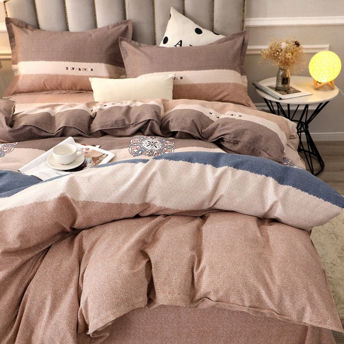 91家纺网 家纺一手货源 找家纺 晶缦 2023新款典雅系全棉活性磨毛多规格单品四件套-被套 眷恋