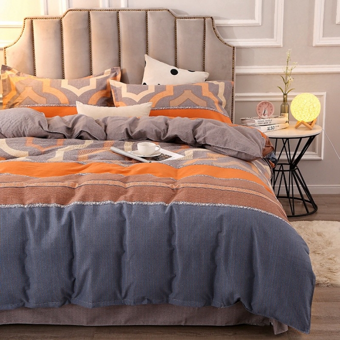 91家纺网 家纺一手货源 找家纺 晶缦 2023新款典雅系全棉活性磨毛多规格单品四件套-被套 利兹