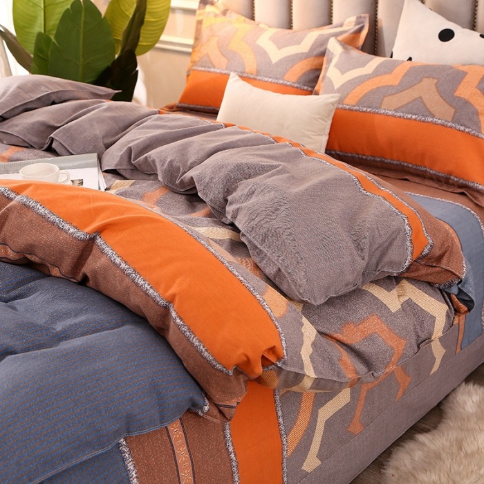 91家纺网 家纺一手货源 找家纺 晶缦 2023新款典雅系全棉活性磨毛多规格单品四件套-被套 利兹