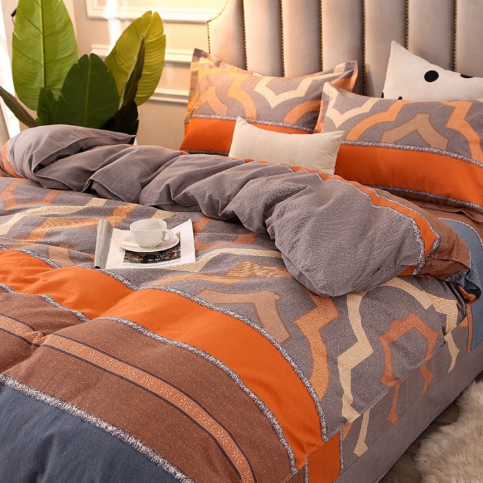 91家纺网 家纺一手货源 找家纺 晶缦 2023新款典雅系全棉活性磨毛多规格单品四件套-被套 利兹