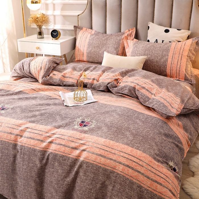 91家纺网 家纺一手货源 找家纺 晶缦 2023新款典雅系全棉活性磨毛多规格单品四件套-被套 路易时尚-灰