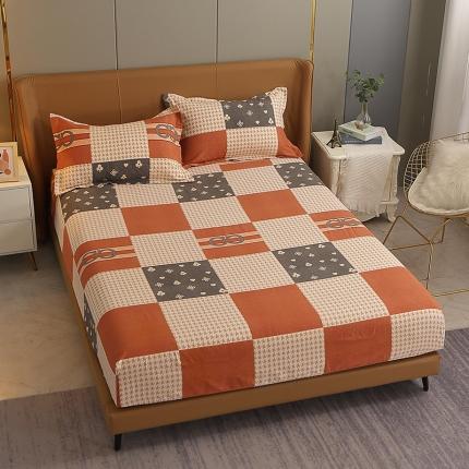 91家纺网 家纺一手货源 找家纺 总-2024新款典雅系全棉活性磨毛多规格单品床笠单件纯棉磨毛床笠单床笠