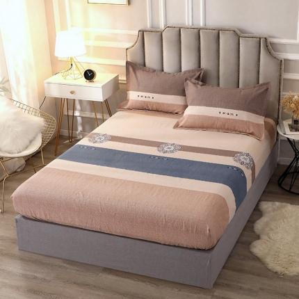 91家纺网 家纺一手货源 找家纺 晶缦家纺 2023新款典雅系全棉活性磨毛多规格单品床笠 眷恋