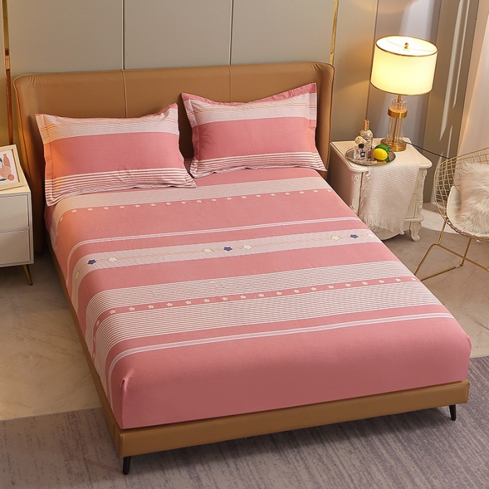 91家纺网 家纺一手货源 找家纺 总-2024新款典雅系全棉活性磨毛多规格单品床笠单件纯棉磨毛床笠单床笠