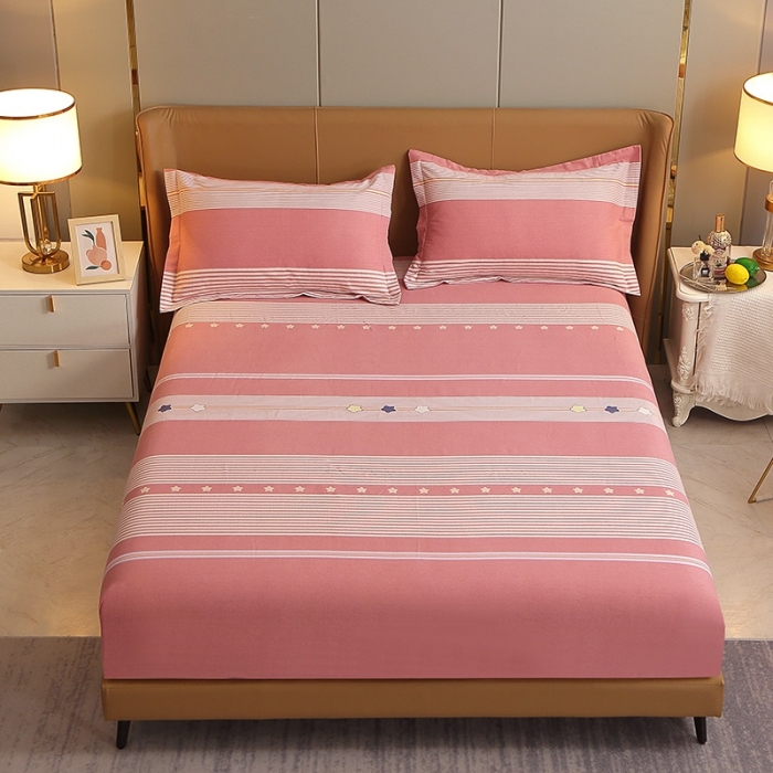 91家纺网 家纺一手货源 找家纺 总-2024新款典雅系全棉活性磨毛多规格单品床笠单件纯棉磨毛床笠单床笠