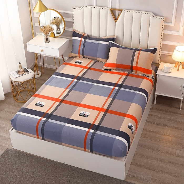 91家纺网 家纺一手货源 找家纺 晶缦家纺 2023新款典雅系全棉活性磨毛多规格单品床笠 铂金时代灰