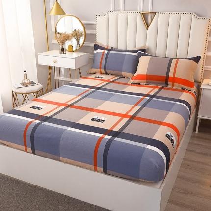 晶缦家纺 2023新款典雅系全棉活性磨毛多规格单品床笠 铂金时代灰