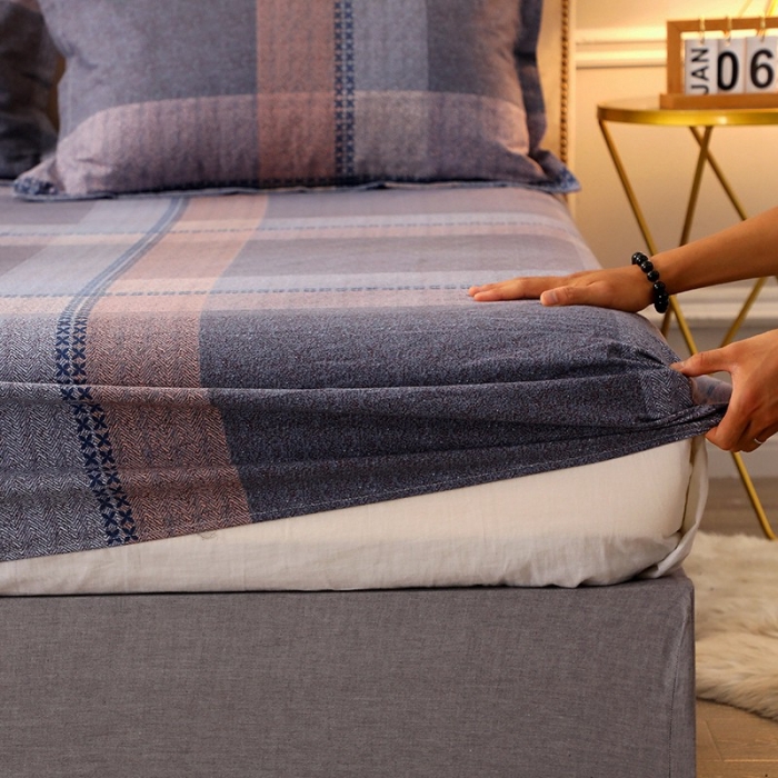 91家纺网 家纺一手货源 找家纺 晶缦家纺 2023新款典雅系全棉活性磨毛多规格单品床笠 布拉格