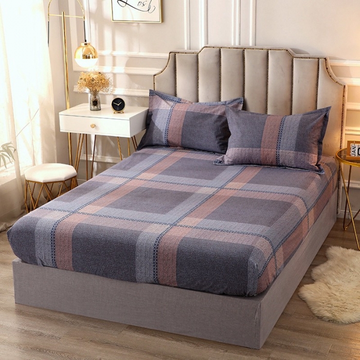 91家纺网 家纺一手货源 找家纺 晶缦家纺 2023新款典雅系全棉活性磨毛多规格单品床笠 布拉格