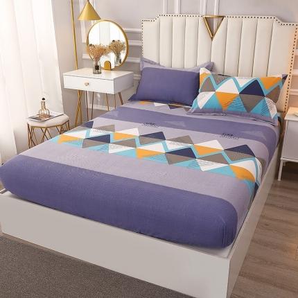 晶缦家纺 2023新款典雅系全棉活性磨毛多规格单品床笠 创意空间灰